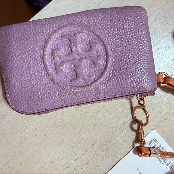 Tory burch PERRY BOMBE COLOR-BLOCK TOP-ZIP CARD CASE - Picture 1 of 9